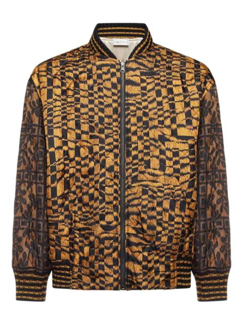 geometric-pattern bomber jacket