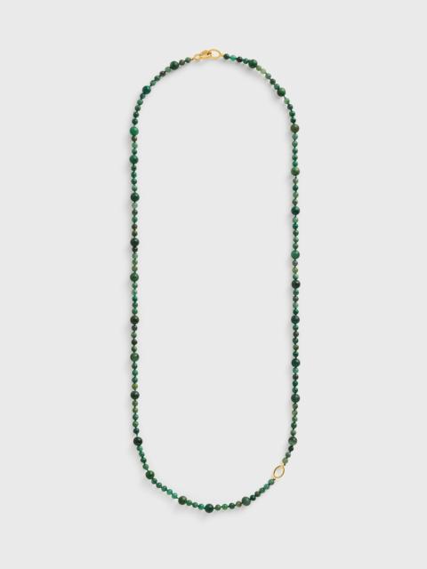 Infinity bead necklace dark green