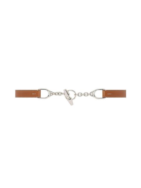 Toggle Skinny Belt - Brown