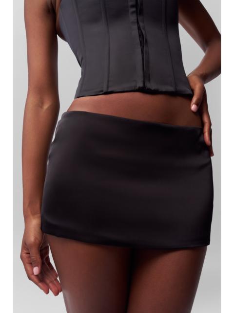 SATIN MINI SKIRT