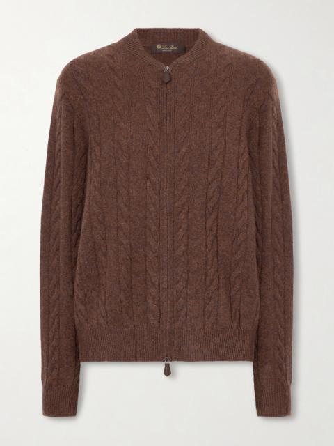 Cedar Cable-knit Cashmere Cardigan
