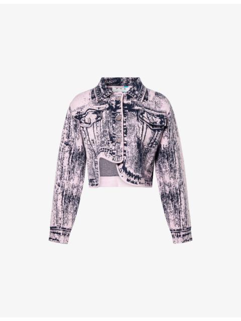 Hana Printed Merino Wool-Blend Jacket