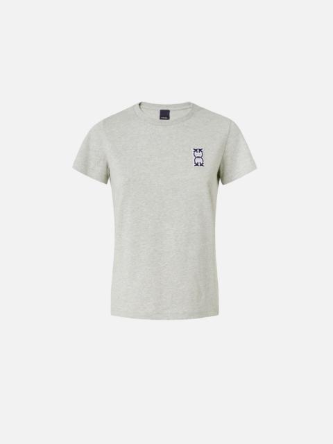 T-SHIRT WITH MONOGRAM APPLICATION