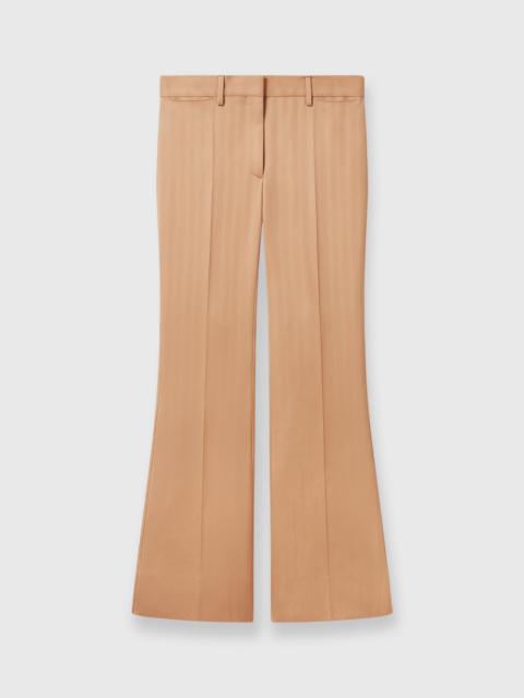 Low-Rise Striped Flared Trousers