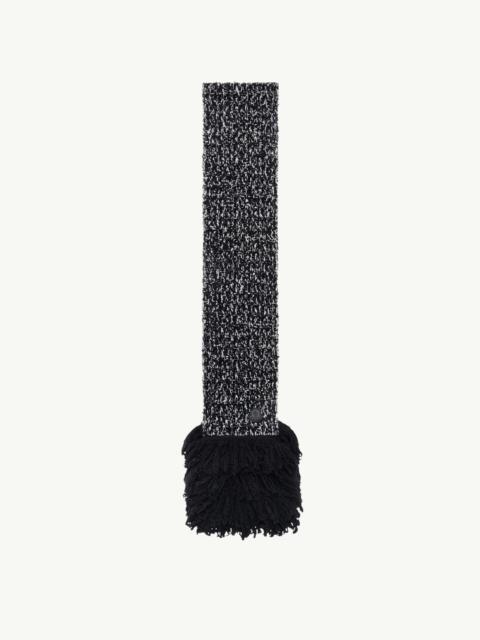 Fringe-Trim Wool Blend Scarf
