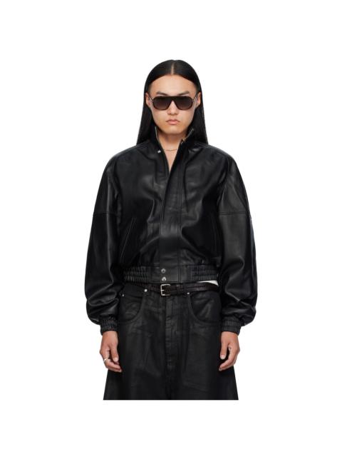 Black Blouson Leather Jacket