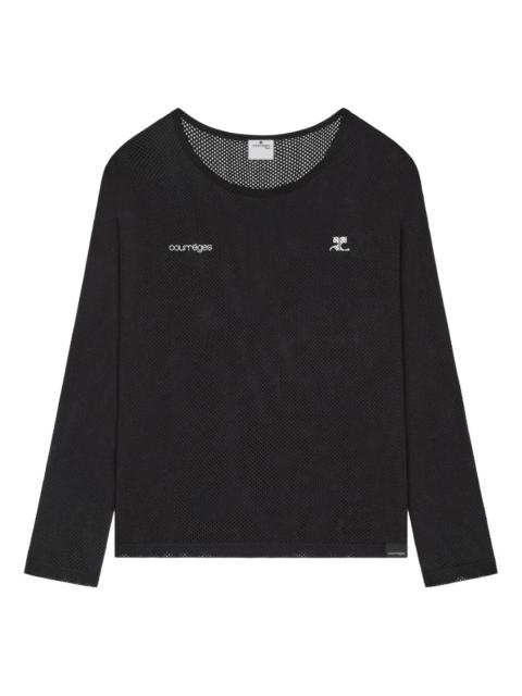 long-sleeve logo top
