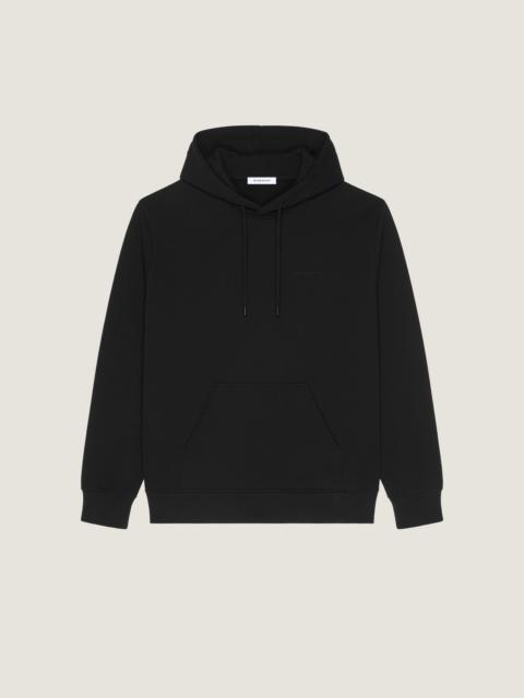 COUTURE SEAM HOODIE IN FLEECE WITH CLAPPERBOARD PRINT