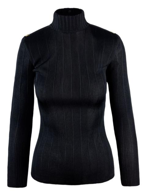 ribbed turtleneck sweater