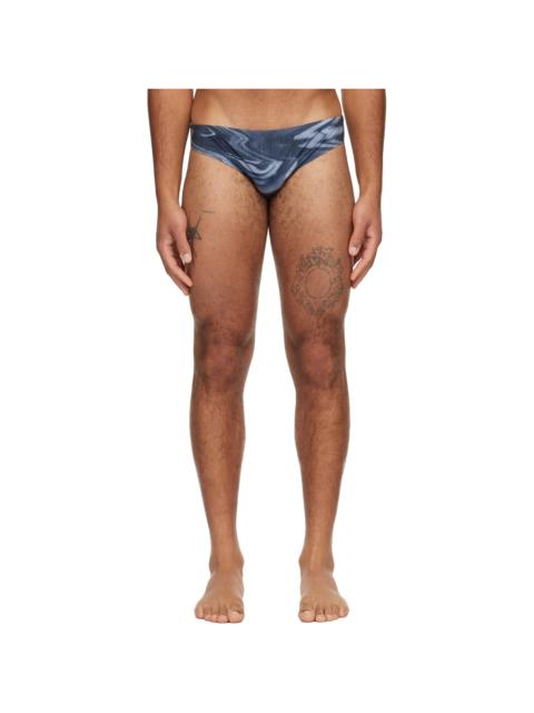 Gray 'The Blurry Roses' Swim Briefs