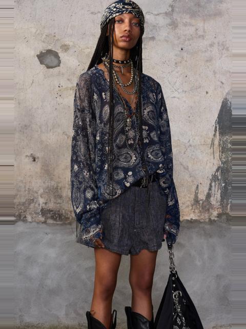 PRINTED BOYFRIEND CARDIGAN