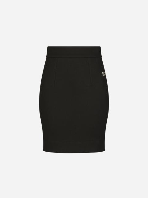 Milano rib miniskirt with DG logo