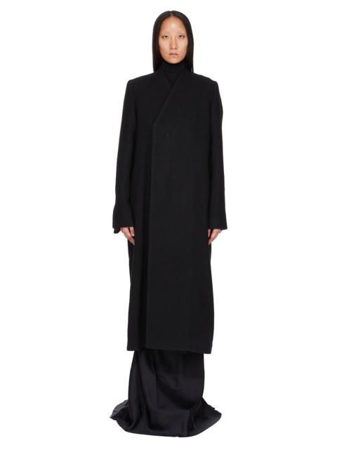 overlap-seam wool coat