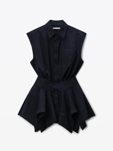 Black Pre-Styled Cotton Shirtdress