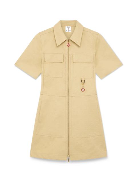 Cotton Monogram Jacquard Dress