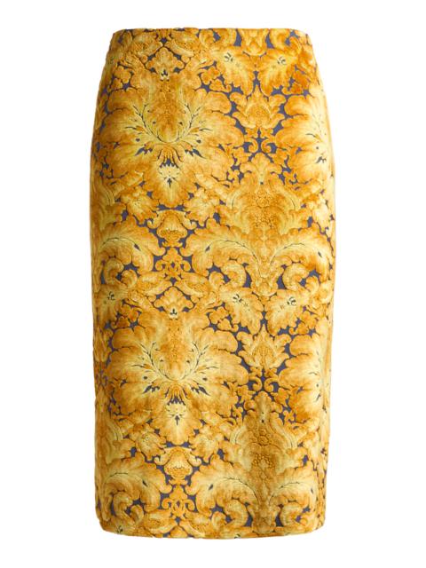 Jersey Midi Pencil Skirt floral
