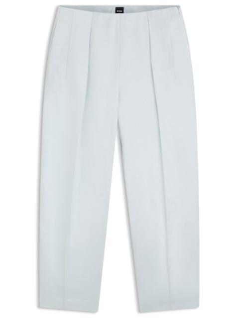 RELAXED-FIT TROUSERS IN SOFT SATEEN