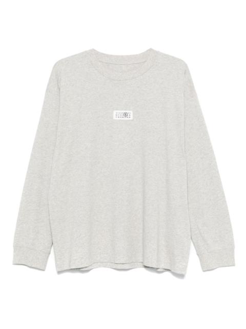 numbers-appliqué T-shirt