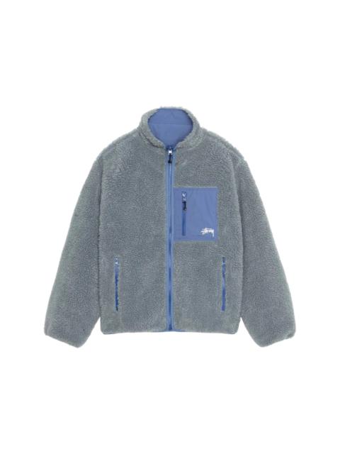 Stussy Sherpa Reversible Jacket Bluestone