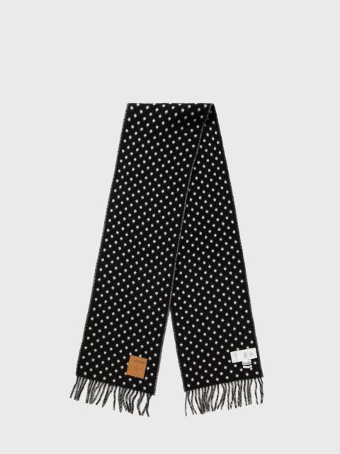 Double Face Wool Knit Scarf