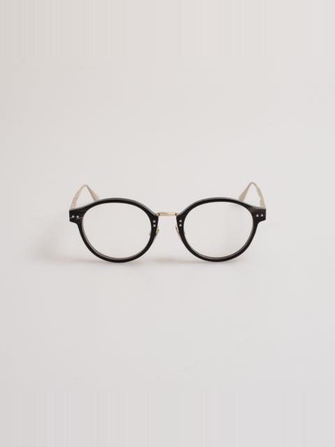 Marco Oval Optical Frame in Buffalo Horn and 925 Sterling Silver