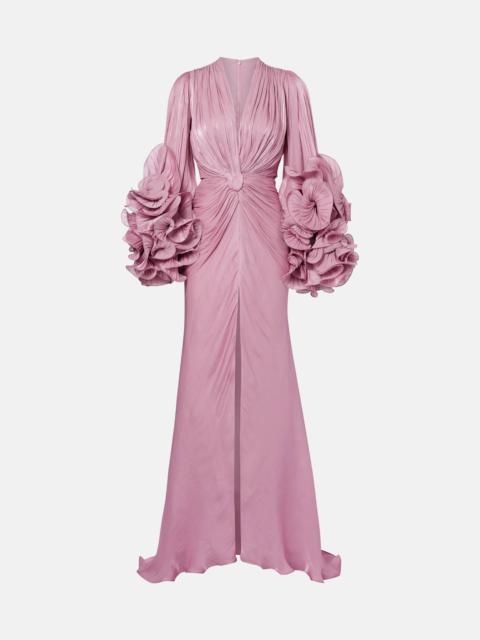 Ruffled gathered gown