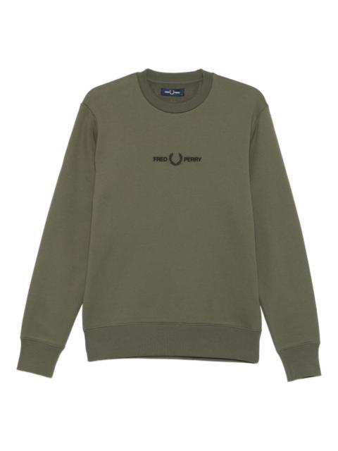 embroidered-logo sweatshirt