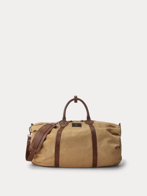 Leather-Trim Canvas Duffel