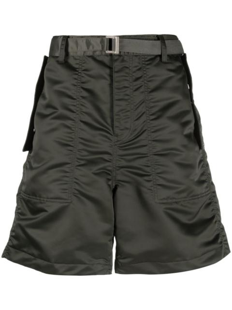 buckle-fastened tailored shorts