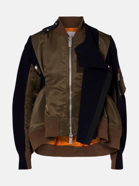 Paneled blouson jacket
