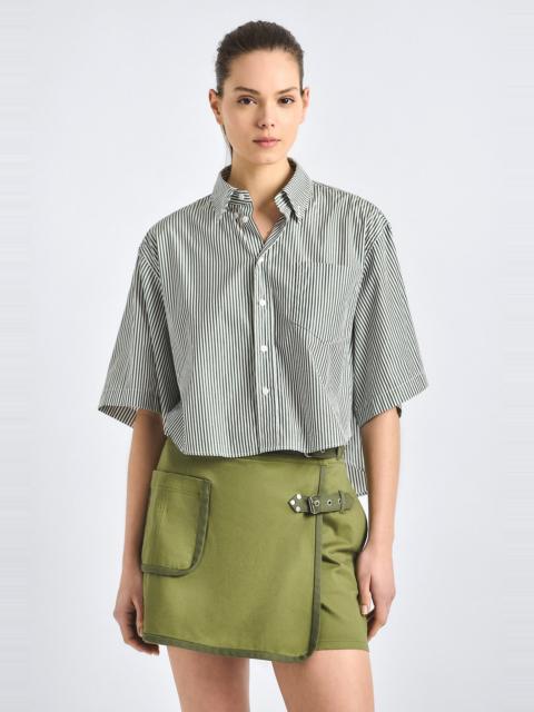 EMBER CROPPED BUTTON DOWN SHIRT