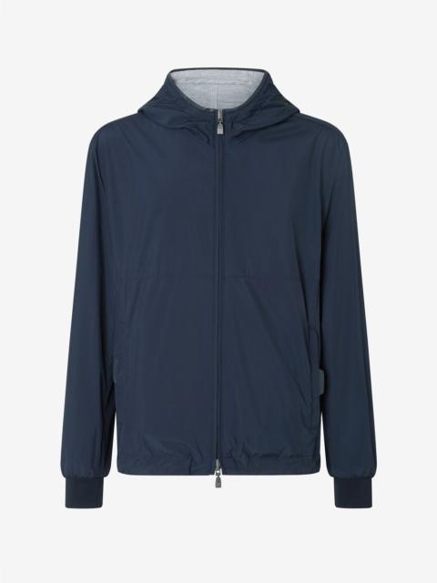 Blue ultra light technical fabric jacket