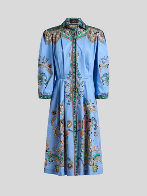 PRINTED COTTON SHIRT DRESS