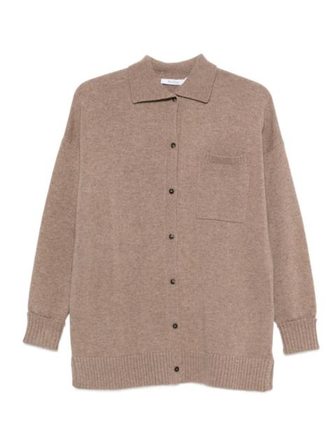 buttoned chest-pocket cardigan