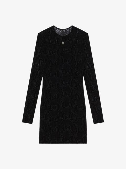 DRESS IN PYTHON PRINT TULLE WITH 4G DETAIL