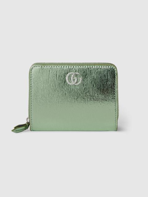 Bi-color GG Marmont mini zip wallet