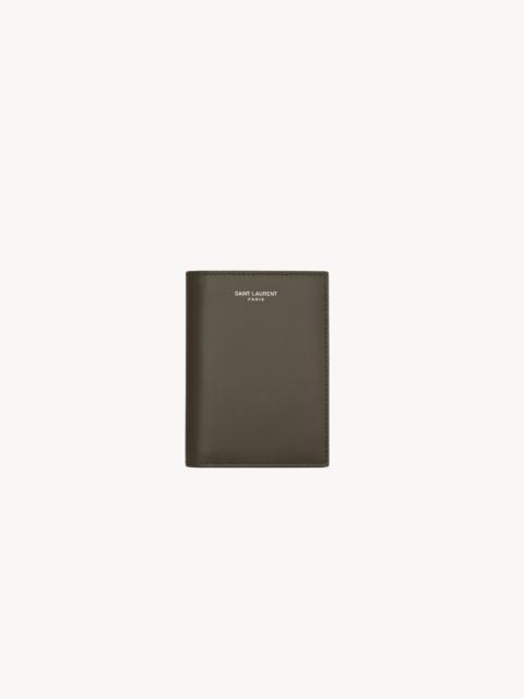 SAINT LAURENT PARIS CREDIT CARD WALLET IN SMOOTH LEATHER