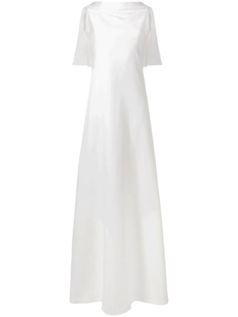 sleeveless cape gown