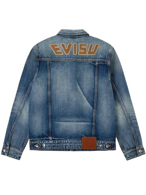 Evisu & Seagull Appliqué Denim Chinese Jacket