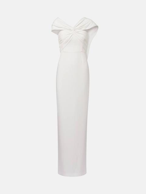 Bridal asymmetric cady gown