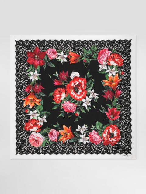 90x90 silk twill foulard