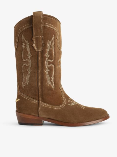 Tex Western Suede Boots