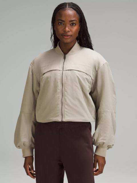 Insulated Ruched Bomber Jacket