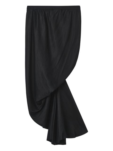 Seb draped asymmetrical midi skirt