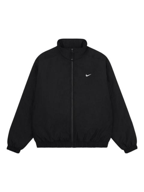 Nike Solo Swoosh Satin Bomber Jacket (Asia Sizing) 'Black' DN1267-014