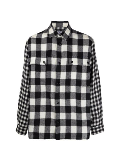 flannel checked wool shirt
