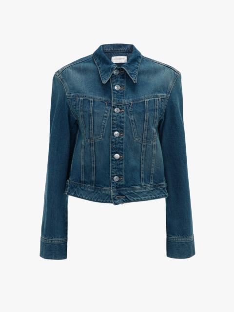 Denim Jacket In Mid Blue Wash