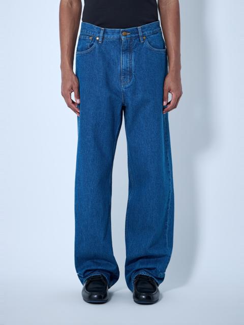 Wide-Leg Denim Jeans
