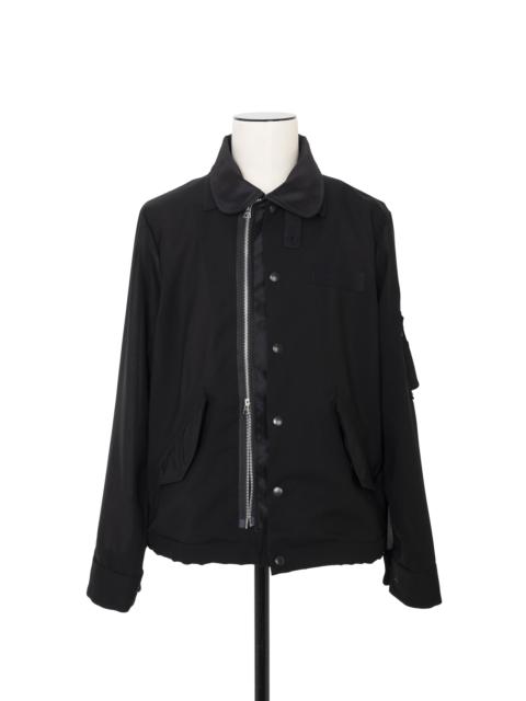 Wool Suiting x Nylon Twill Jacket