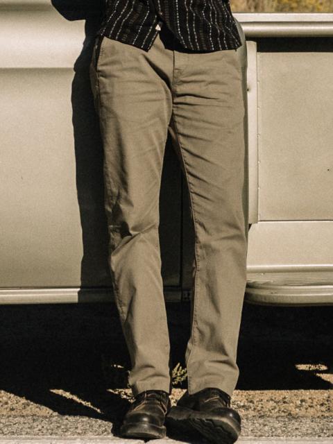 The Pipe Straight Oxford Chino - Moss